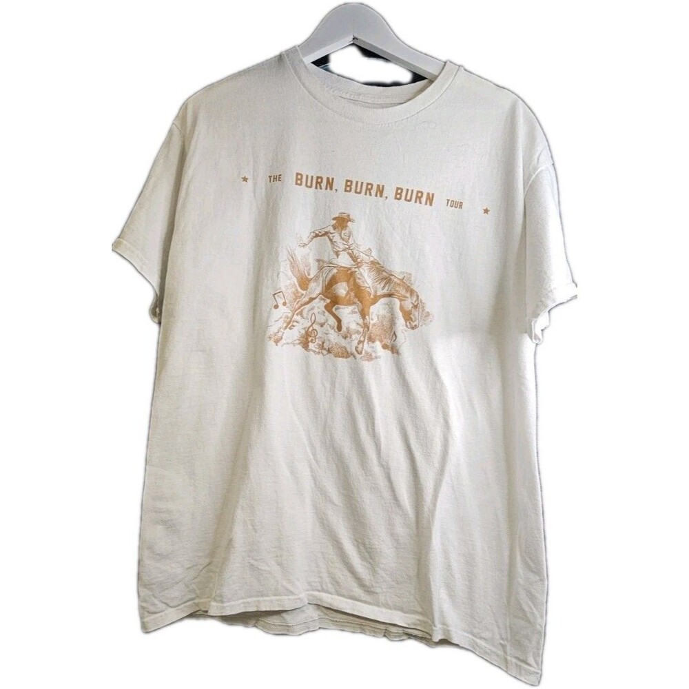 Zach Bryan Burn Burn Burn Tour Shirt Large 2023 Concert Cowboy Tee